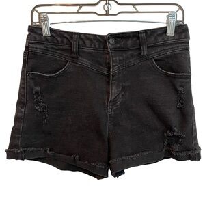 Vanilla Star Real Cheeky High Waist Distressed Cuffed Hem Shorts Women's Size 30